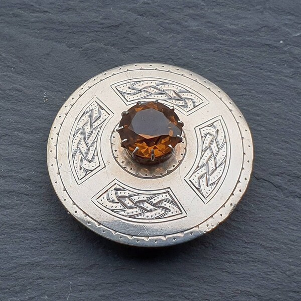 Cairngorm Brooch Etsy