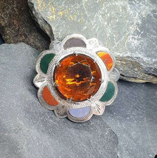 Cairngorm Brooch - Etsy