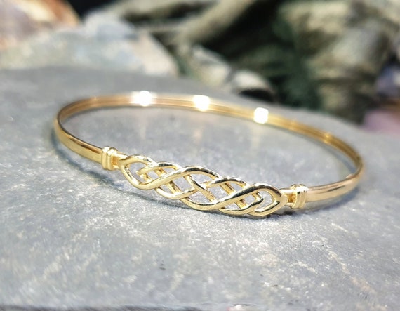 9ct gold celtic best sale bangle