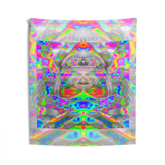 Trippy Psychedelic Hippie Music Festival Decor Tapestry