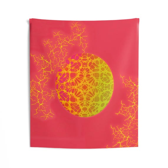 Vibrant Sunburst Indoor Wall Tapestry | Boho Decor, Colorful Room Accent, Art Wall Hanging, Gift for Home, Festival Celebration