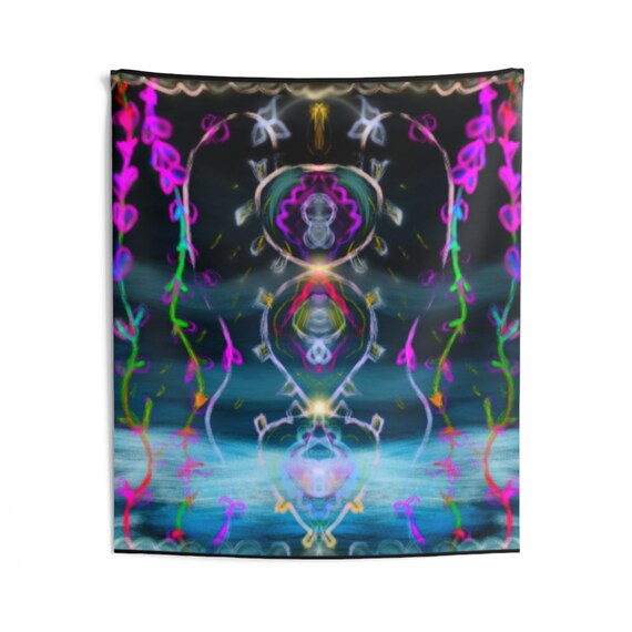 Tapestry Music Festival Raves EDM Electric Forest Decor Shambhala Decor Trippy Psychedelic Hippie Boho PLUR Outdoor Tapestry Camp Party Bass