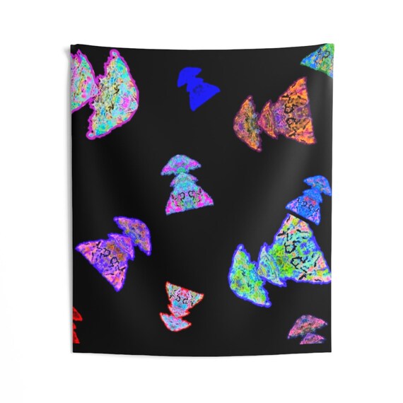 Psychedelic Colorful Tapestry Music Festival EDM Trippy Raves PLUR
