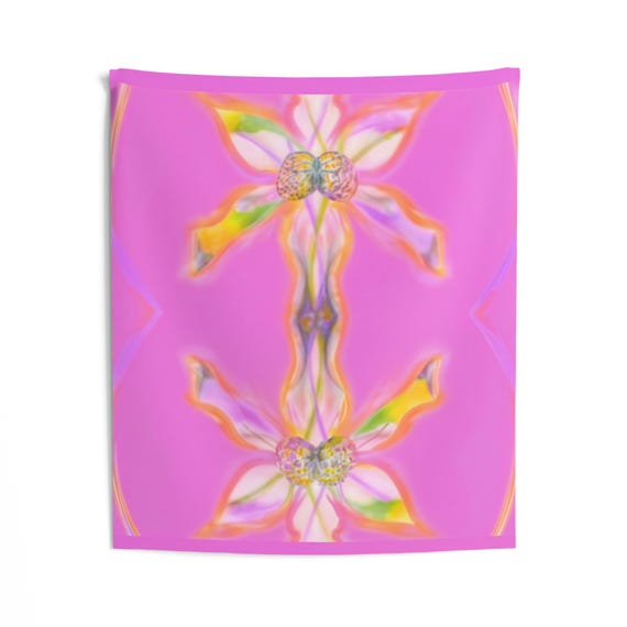 Vibrant Floral Indoor Wall Tapestry, Bohemian Home Decor, Colorful Wall Hanging, Art for Bedroom, Living Room