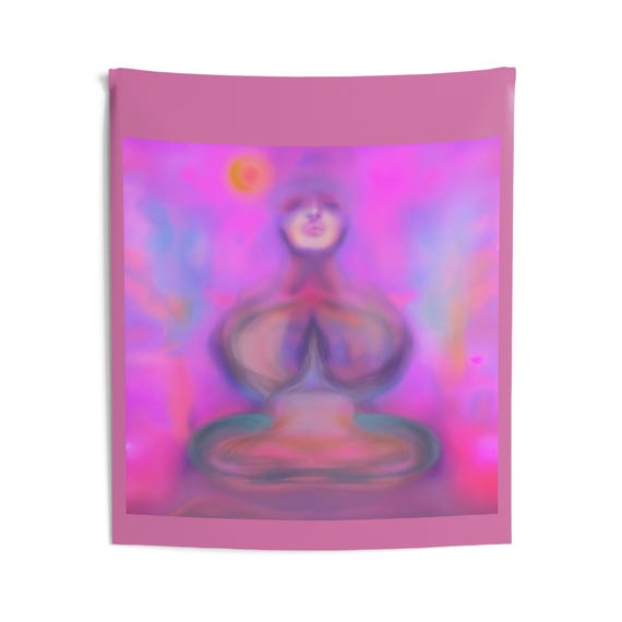 Meditative Tapestry Music Festival Raves EDM Electric Forest Decor Shambhala Decor Trippy Psychedelic Hippie Boho PLUR Outdoor Tapestry Camp