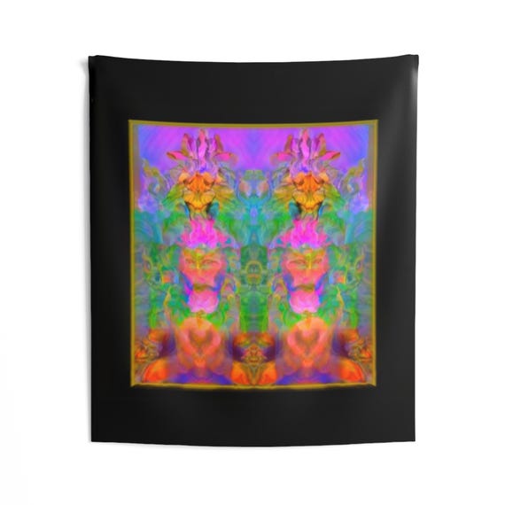 Vibrant Tapestry, Music Festival Art, Ethereal, Trippy, Psychedelic