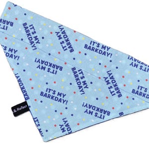 Bandana It&#39;s My Barkday Dog: Coleira deslizante, design de aniversário