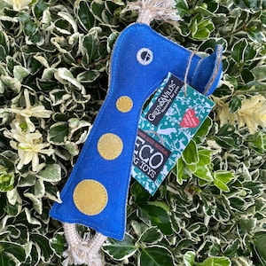 Blue Suede Dog Toy: Eco-Friendly Jute &#39;Smorg&#39;