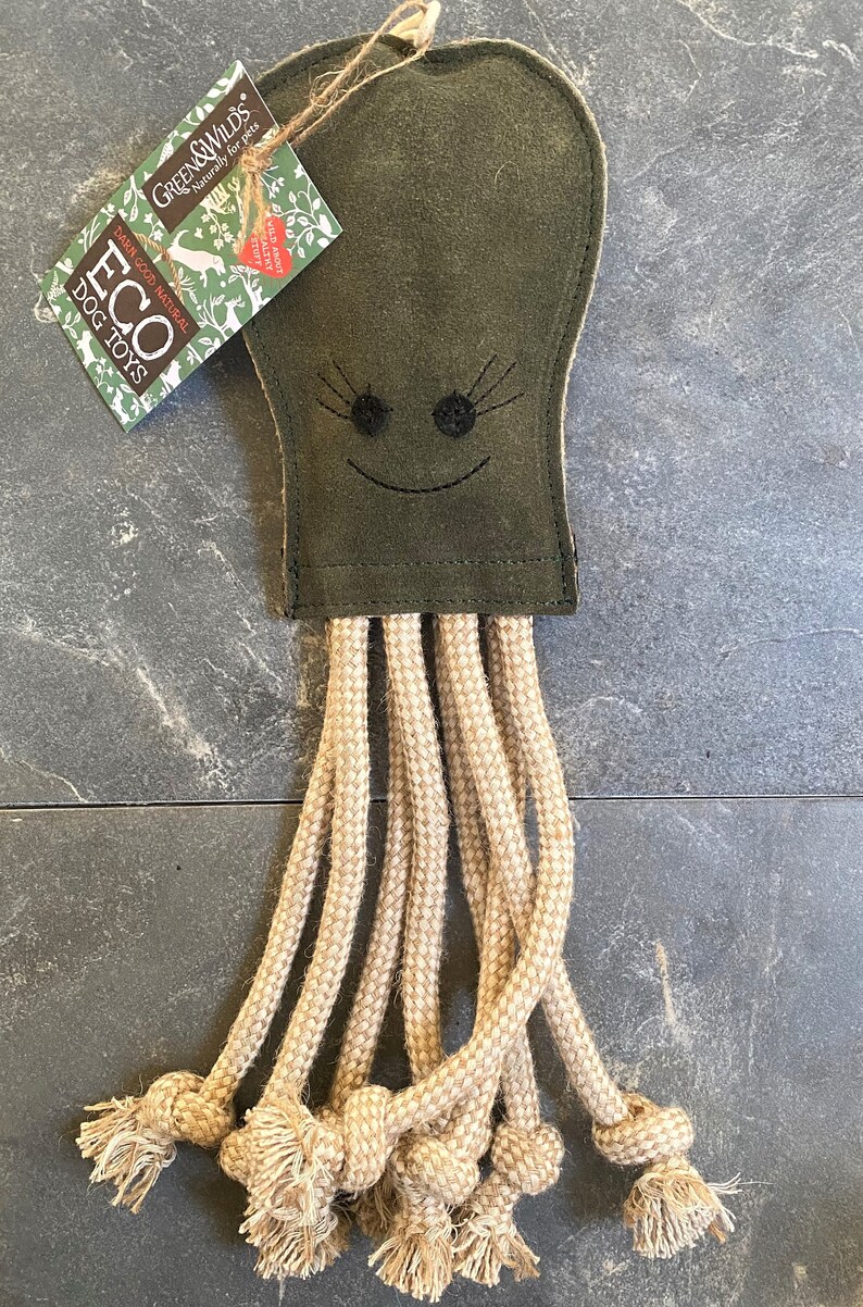 Olive the Octopus eco dog toy eco friendly dog toy natural Etsy