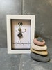Pebble art 50th birthday, fun pebble pictures, 50th birthday gift for her, personalised pebble art, framed pebble present 