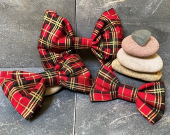 Noeuds papillon pour chiens, chien tartan, noeud papillon chien tartan rouge, joli noeud papillon écossais chien, noeud de collier à glissière, cadeau pour amoureux des chiens, cadeau pour amoureux des animaux de compagnie