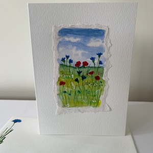 Mini-cartes de voeux artistiques artisanales de fleurs sauvages - Remerciements vierges, floraux, inspirés de la nature