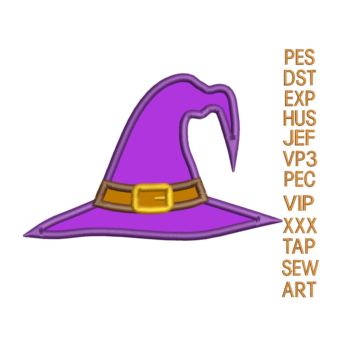 Witch Hat Applique Embroidery Design Halloween Embroidery Etsy UK