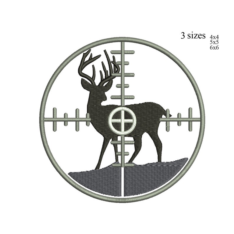 Deer in Crosshairs Embroidery Design Deer in Crosshairs - Etsy
