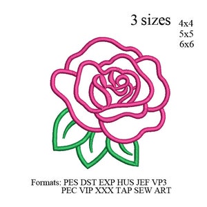 Rose Applique embroidery design,applique embroidery machine k1035 , instant download image 2