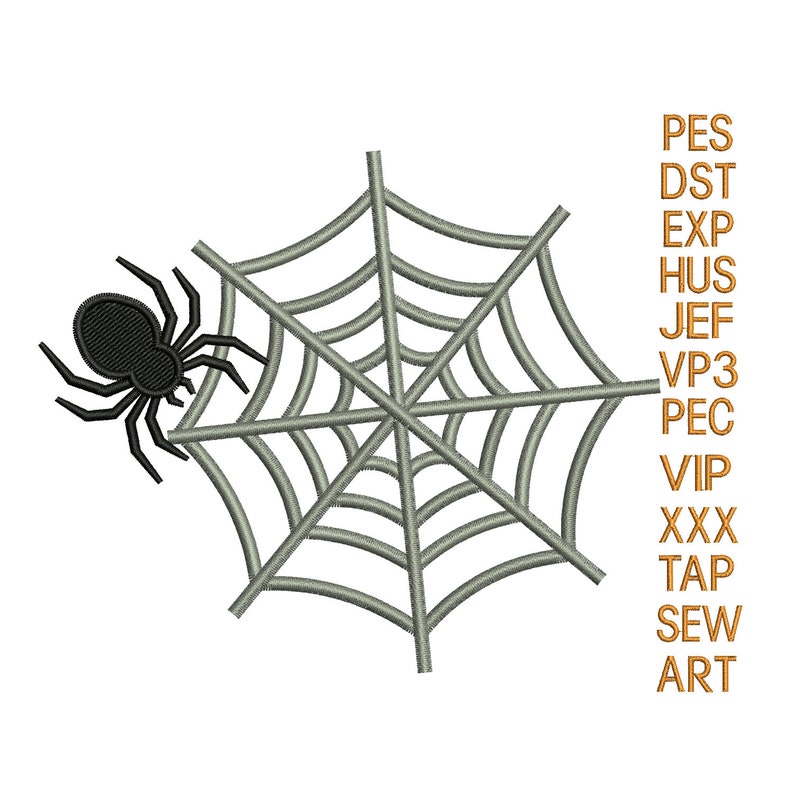 Spider web embroidery design halloween embroidery machine  etsy