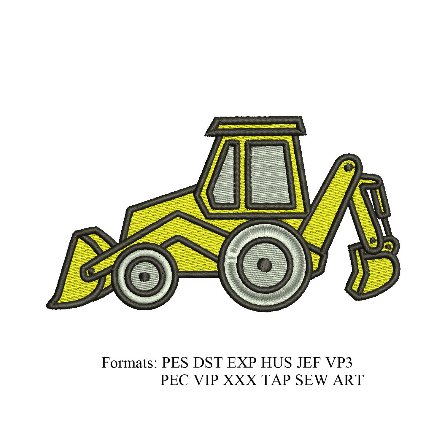 Backhoe embroidery designBackhoe embroidery machine k908 Etsy