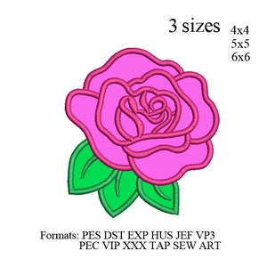Rose Applique embroidery design,applique embroidery machine k1035 , instant download image 1