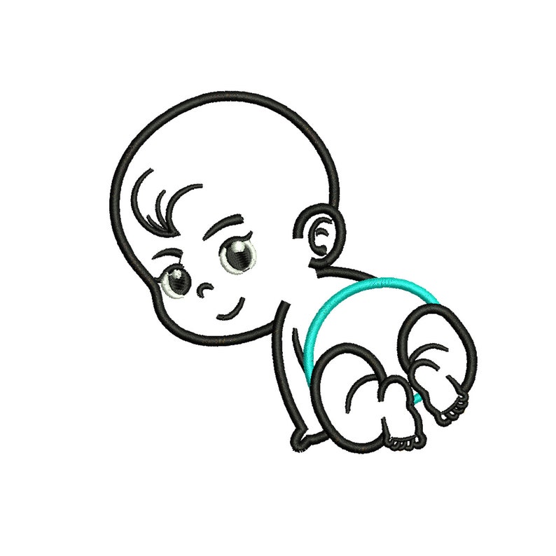 Baby Applique Embroidery Design Baby Applique Embroidery Etsy