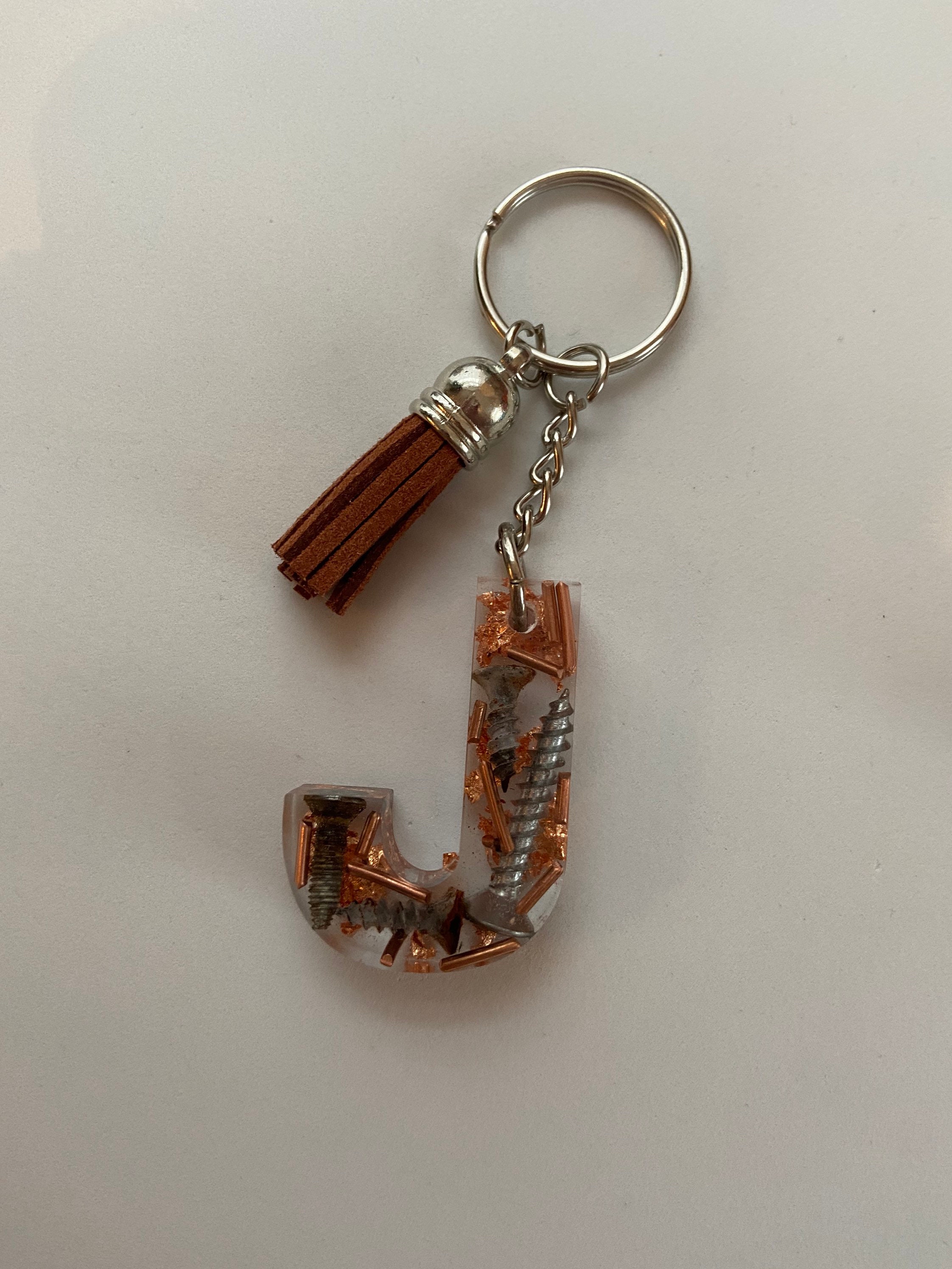 Personalised Resin Keyring for men /trades Keychain. Etsy