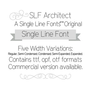 Einzeilige Schriftarten - Haarlinien Schriftart - Glowforge Schriftart - KNK Schriftarten - Dünne Schriftart Silhouette - Cricut Schriftzug Schriftart - Machinist Schriftart "SLf Architekt"