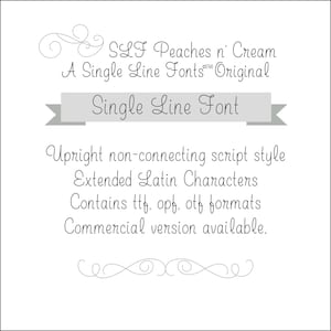 Polices une ligne polices pour silhouette de silhouette - polices Cricut - police Glowforge - police Sketch PEn - police d'écriture Cricut - « SLF Peaches n' Cream »