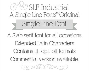 Industrial Single Line Font • Cricut Writing, Sketch Pen & Laser Engraving • SLF Industrial