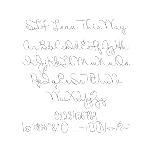 Single Line Fonts Schriften für Cricut - Schriften für Silhouette - Folien Quill Design - Cricut Schrift - "SLf Lean This Way"