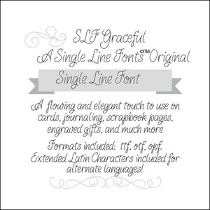Single Line Fonts Silhouette Schrift - CNC Schrift - Laser Schrift - Pen-Tool Schrift - Dünne Schrift für Silhouette - Cricut Schrift - "SLf Graceful"