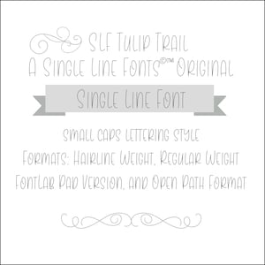 Einzeilige Schriftarten Monoline Schriftart - Scoring Schriftart - HairlineFont - Gravur Schriftart - Cricut Schriftart - Schriftarten für Glowforge - "SLF Tulpenspur"