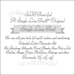 Single Line Fonts Quill Pen Schriftarten - Digitale Schrift - Dünne Schriftart für Silhouette - Cricut Lettering Font - Foil Quill - "SLf Fanciful"