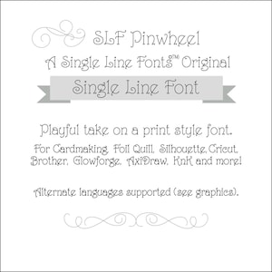 Single Line Fonts Quill Pen Schriftart - Pen-Tool Schriftart - Dünne Schriftart für Silhouette - Cricut Schriftart - Schriftarten für Scoring - "SLf Windrad"