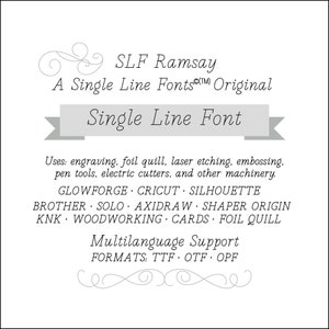 Single Line Fonts Monoline Fonts für Silhouette - Scoring Schrift - Gravur Schrift - Folien Quill Schrift - Sketch Pen Schrift - "SLf Ramsay"