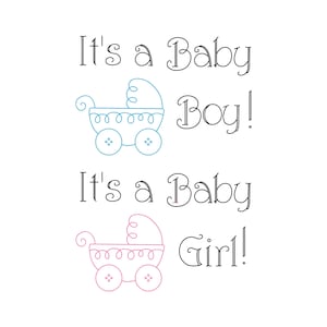 Es ist ein Baby (Junge) (Mädchen) SVG – Single Line SVG-Datei – SVG-Download – Folienfeder-Design – Silhouette-Datei – Baby-Design-Download – Cricut