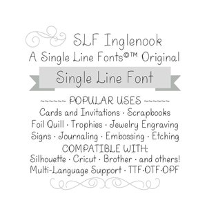 Police une ligne - police Sketch Pen - polices pour la notation - police d'écriture Cricut - police Monoline - police Glowforge - « SLF Inglenook »