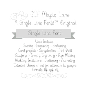 Single Line Fonts Sketch Pen Schriftart - Knk Monoline Schriftart - Gravurschrift - Cricut Schriftart - Cricut Schriftart - Silhouette Schriftart - "SLF Maple Lane"