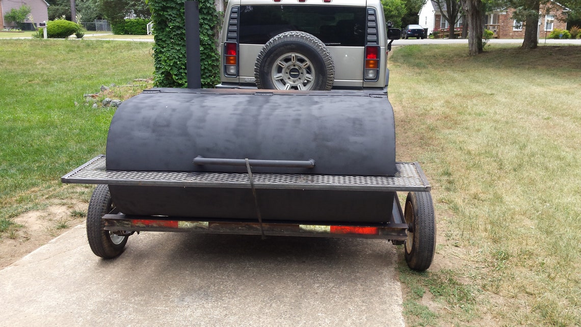 Pull Behind Offset Smoker Grill Etsy