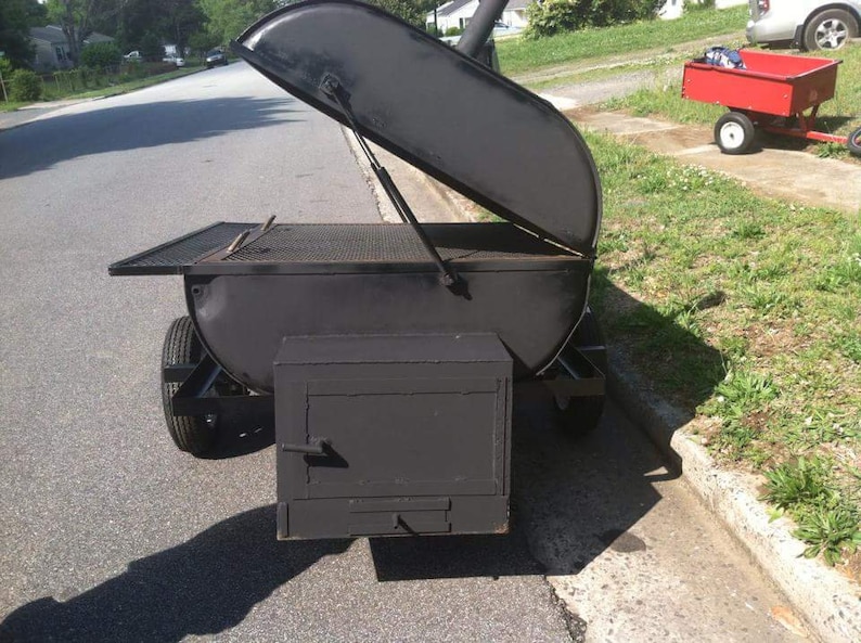 Pull Behind Offset Smoker Grill Etsy