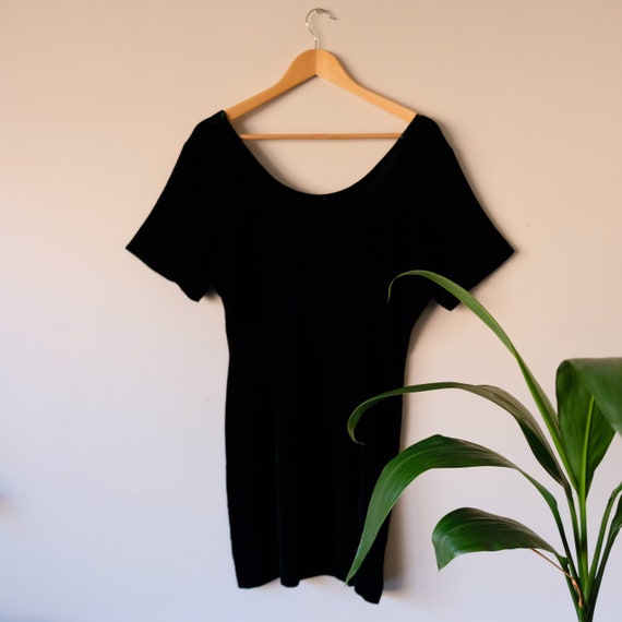 Vintage Open Back Fir Green Velvet Dress