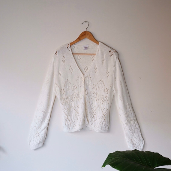 Vintage Cardigan Crochet by T.W.H , USA