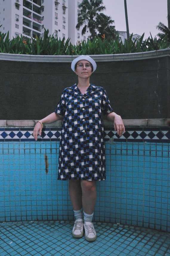 The Geometric Vintage Shirtdress