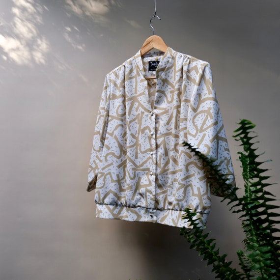 Vintage Novelty Print Blouse Made in Sydney