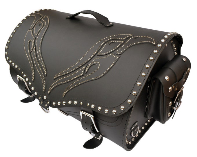 Motorcycle Leather Rear Bag Saddlebag Top Case Pannier Eagle Etsy UK