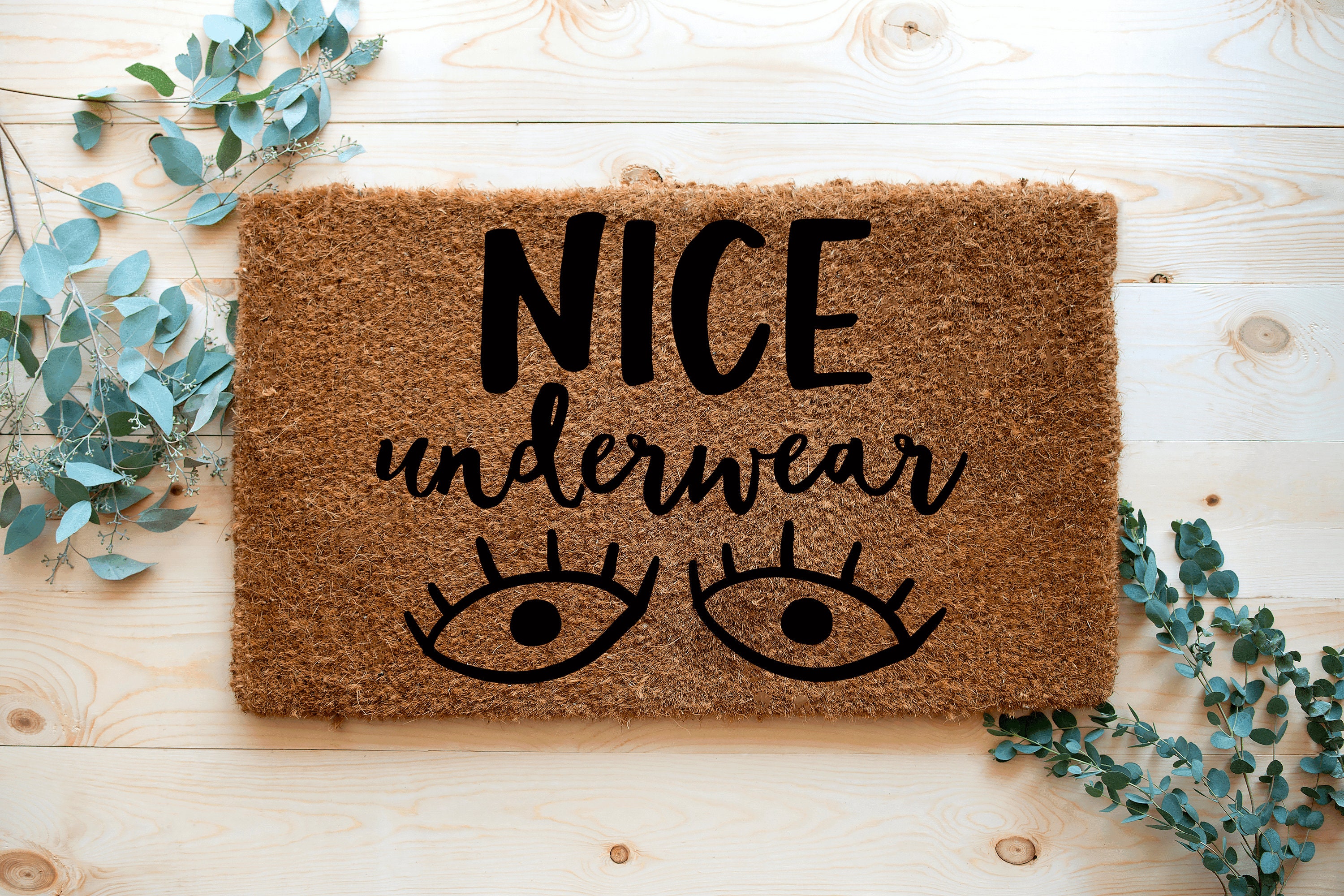 Nice Underwear Novelty Handmade Doormats Funny Doormats Etsy UK