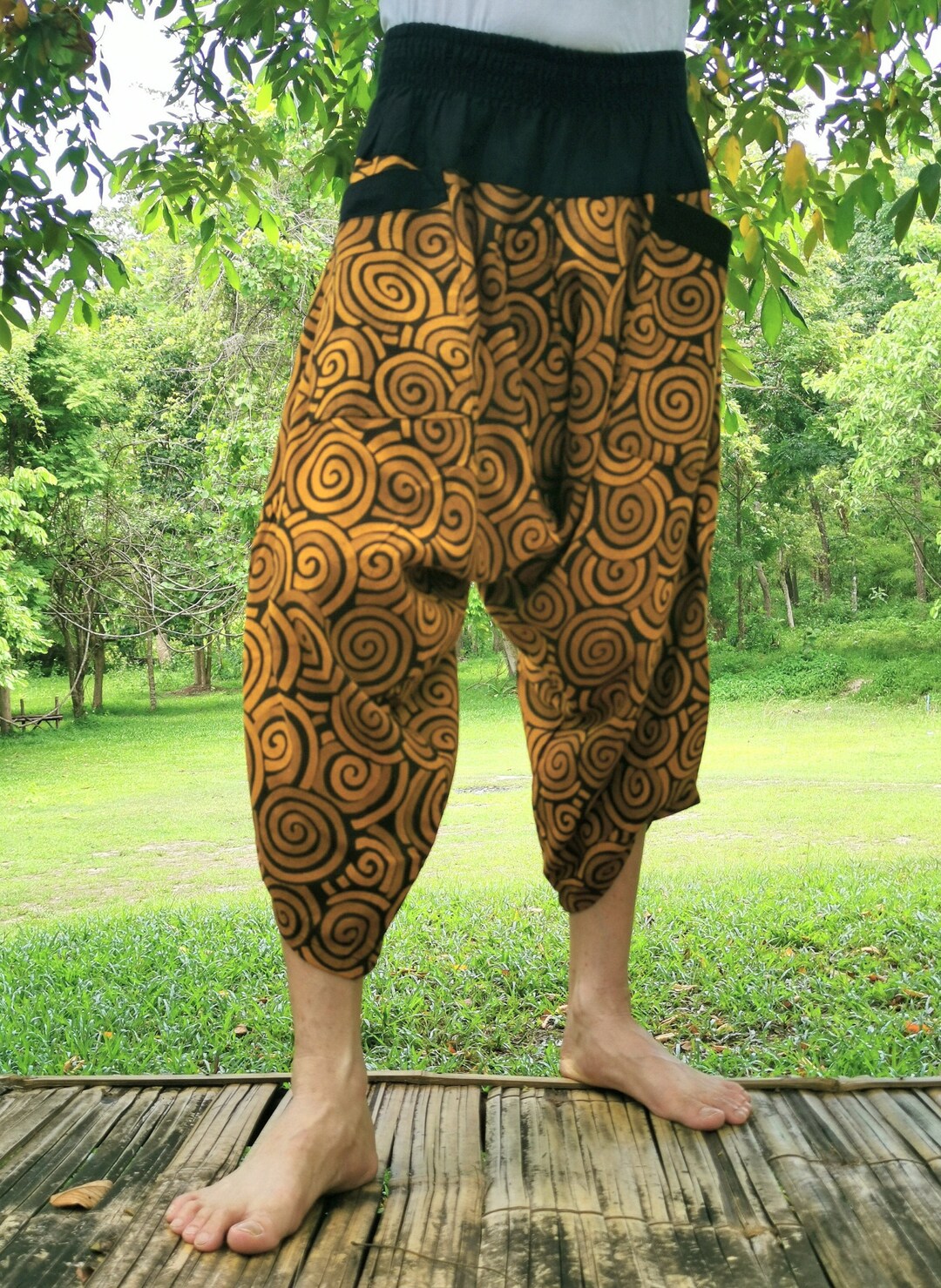 Elastic Waist Pants Fisherman Pants Tie Pants Casual Pants Etsy