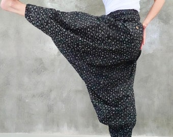 Harem pants fisherman pants unique designs Aladdin pants, Hmong pants,Women & Men Yoga Pants hippie Pants Elastic waist pants Beach Summer