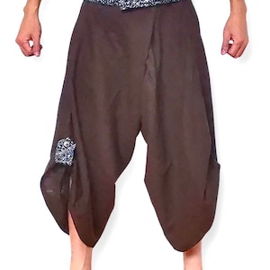 Samurai pants fisherman pants  Aladdin pants Yoga pants Unisex Yoga Trousers Ninja Pants Harem Pants Boho Pants Comfy Naka fabric beach wear