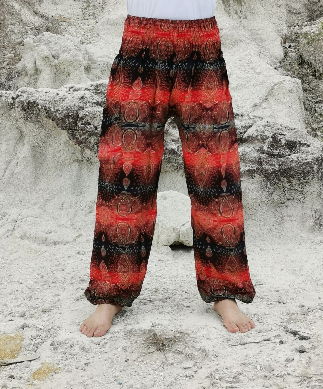 Pantalones Harem de Lino y Ramio – Estilo Bohemio, Corte Holgado de Verano