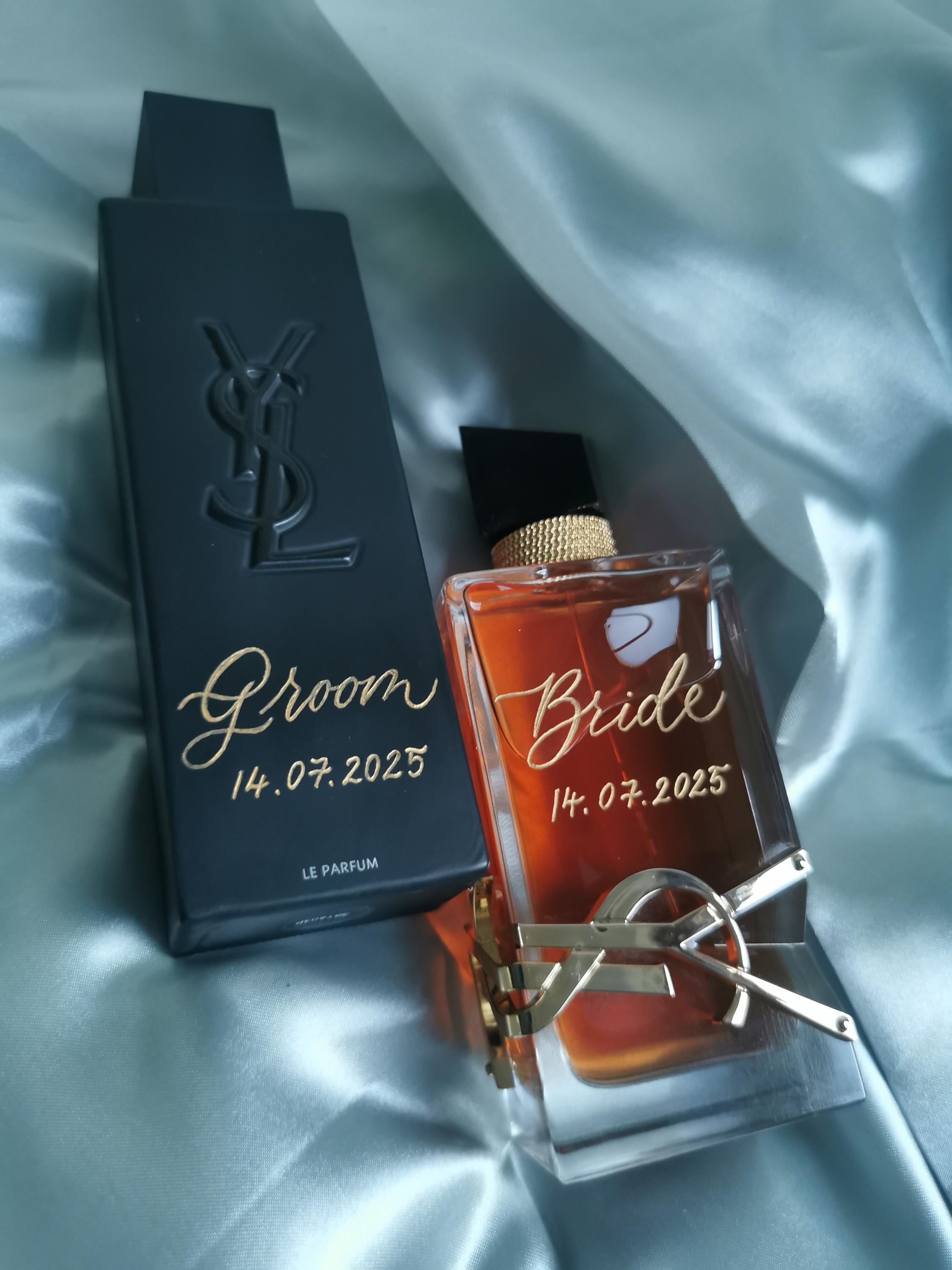 Custom Calligraphy Hand Engraved Perfume - Personalised Wedding ...