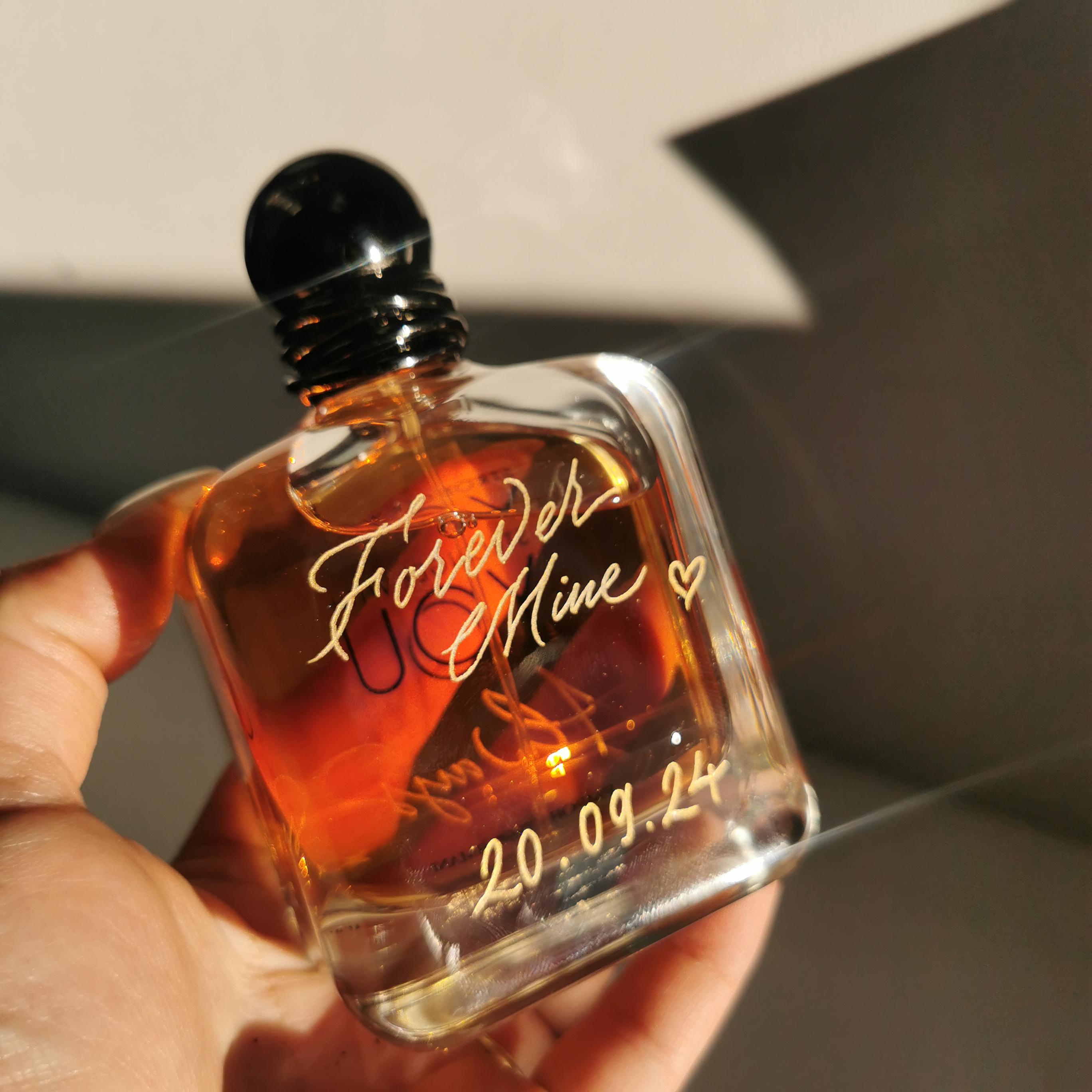 Custom Calligraphy Hand Engraved Perfume - Personalised Wedding ...